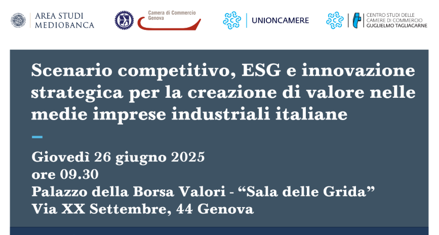 Scenario competitivo, ESG e innovazione strategica per la creazione di valore nelle medie imprese industriali italiane - Presentazione del Rapporto sulle Medie Imprese Industriali Italiane